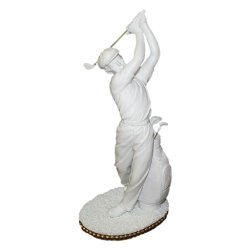 Фарфоровая статуэтка Гольфист - удар (белое исполнение)