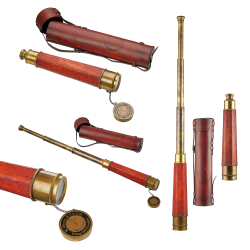 Подзорная труба в футляре с красными оттенками W Ottway