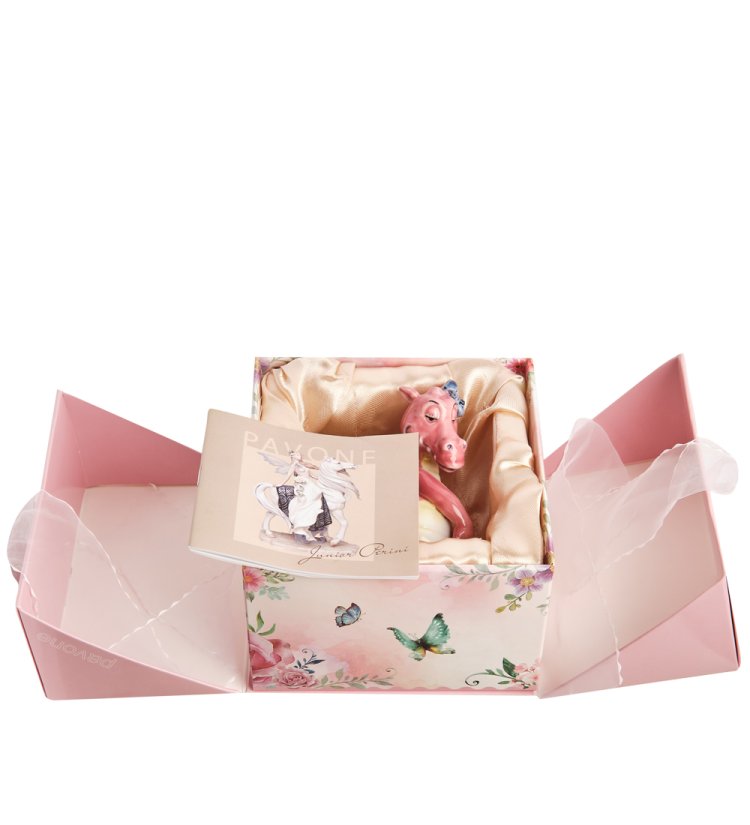 Статуэтка из фарфора Скромный Красный Дракон Pavone JP-41/ 5, упаковочный вид