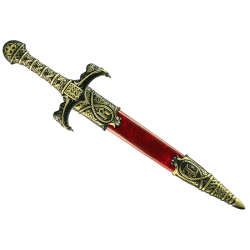 Макет Кинжала Ричарда Львиное Сердце, красный с золотом