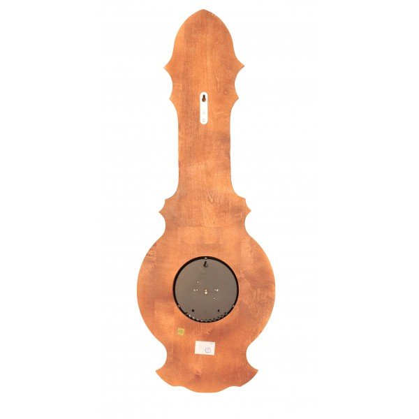 Деревянная Метеостанция: Барометр и термометр Бриг М-80-Б, фотография с обратной стороны