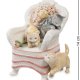 Статуэтка из фарфора Котята на кресле Одни дома Pavone CMS-15/85