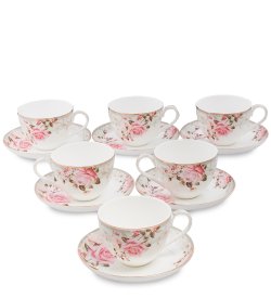 Чайный набор на 6 персон из фарфора Монте-Роза