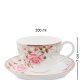 Чайный набор на 6 персон из фарфора Монте-Роза Pavone JK-207, фотография чашки и блюдца