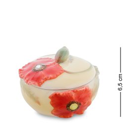 Шкатулка из фарфора Маки