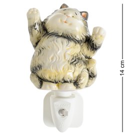 Ночной светильник из фарфора кот