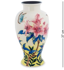 Ваза из фарфора Цветы с бабочками