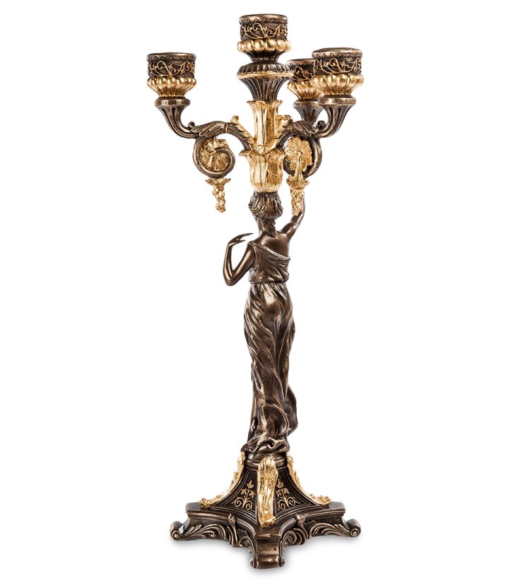 Канделябр в древнеримском стиле Девушка Veronese WS-690/ 2, оборотная сторона