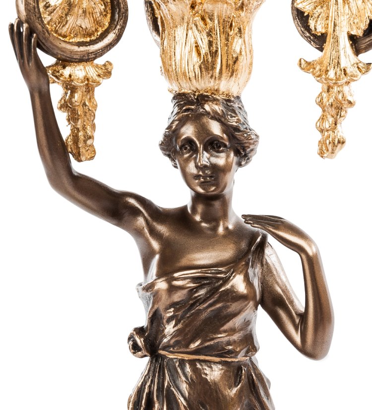 Канделябр в древнеримском стиле Девушка Veronese WS-690/ 2, увеличенный вид профиль