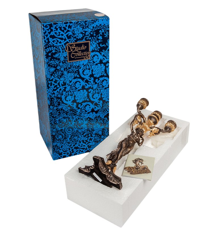 Канделябр в древнеримском стиле Девушка Veronese WS-690/ 2, упаковочный вид