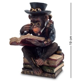 Статуэтка в стиле Стимпанк Обезьяна с книгой