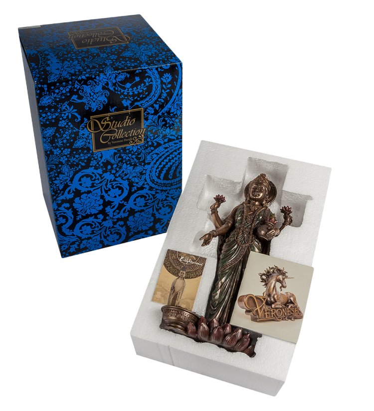 Статуэтка Лакшми - Богиня изобилия, богатства и счастья Veronese WS-464, упаковочный вид