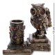 Подставка для телефона и ручек в стиле Стимпанк Сова Veronese WS-1063