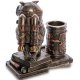 Подставка для телефона и ручек в стиле Стимпанк Сова Veronese WS-1063, оборотная сторона