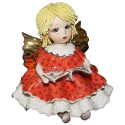 Фигурка из фарфора Ангел с Нотами, сидящая