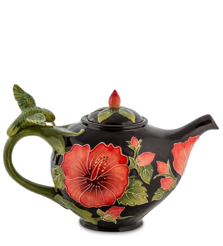 Заварочный чайник Гибискус Blue Sky BS-119, фотография сбоку