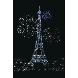 Картина Париж c кристаллами Swarovski