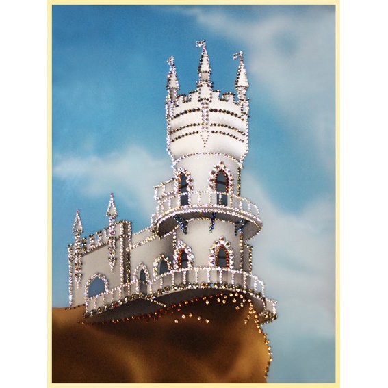 Картина Ласточкино гнездо c кристаллами Swarovski