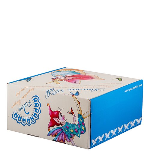 Детский набор посуды на 1 персону из фарфора Эльфы с бабочками Pavone JK-168, упаковка