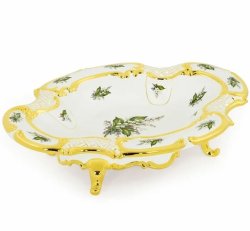 Овальное Блюдо на ножках коллекция Ландыши