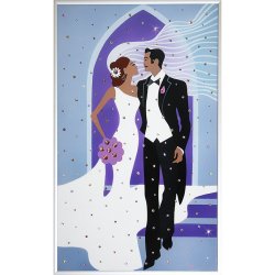 Картина Молодожены c кристаллами Swarovski
