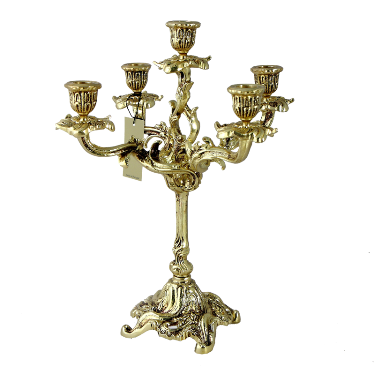 Бронзовые Каминные часы с канделябрами Карранка Велло Bello De Bronze BP-2706420-D, канделябр