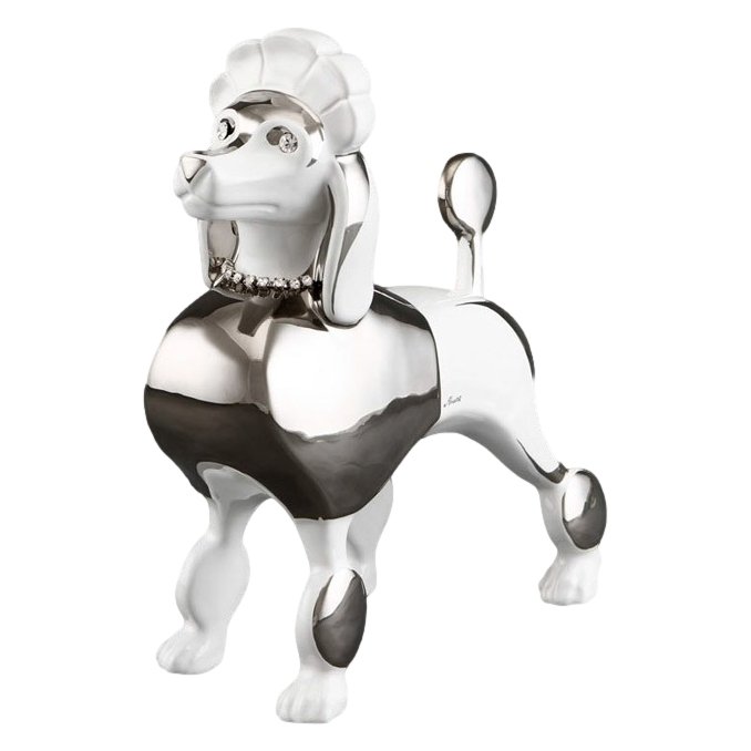 Статуэтка Пудель, с Платиновым декором