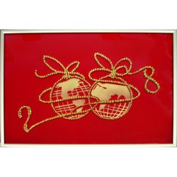 Картина С Новым Годом, Мир c кристаллами Swarovski