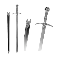 Сувенирный Меч Робин Гуда с серебряным декором в ножнах