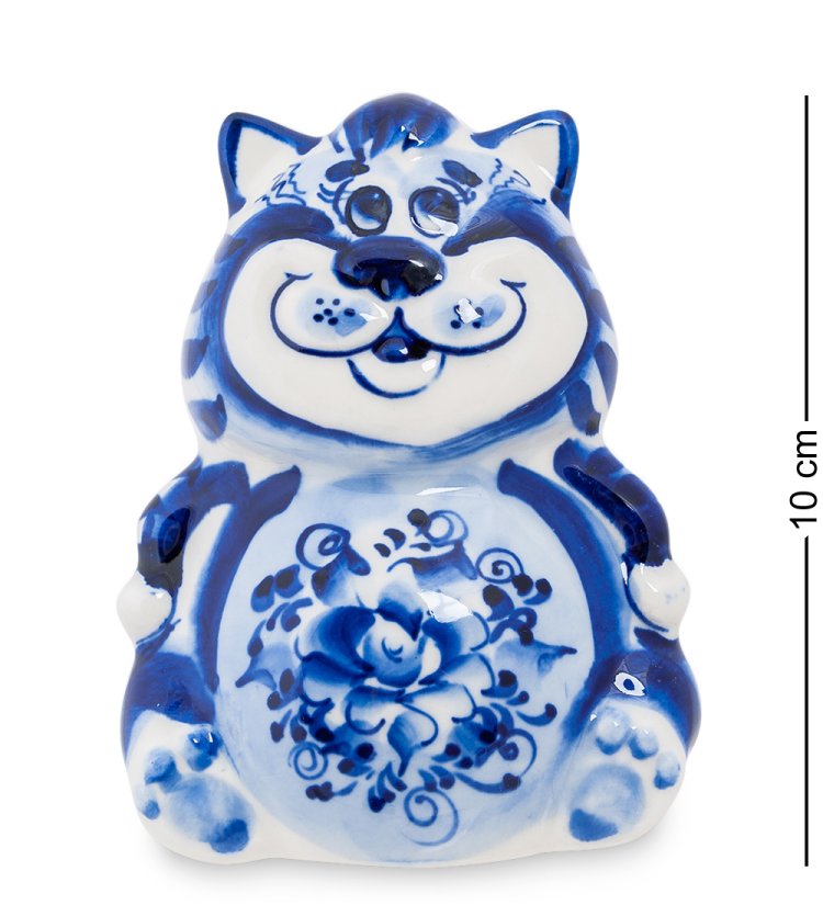 Фигурка Кот Мультик Голубая гжель ГЛ-333 