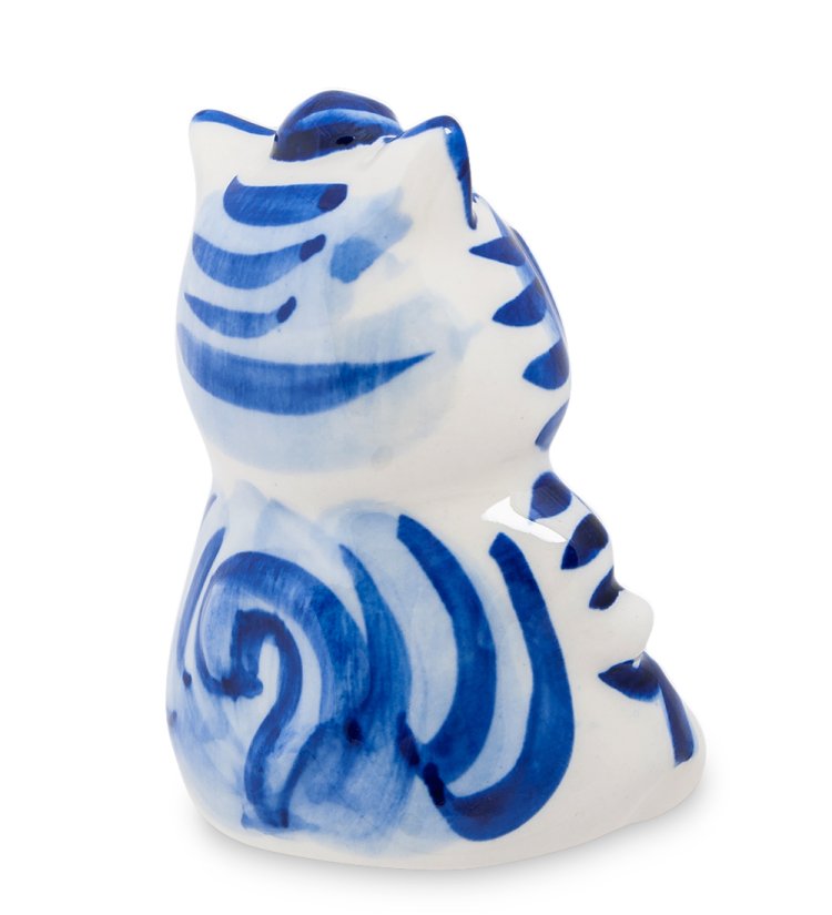 Фигурка Кот Мультик Голубая гжель ГЛ-333, фотография со спины