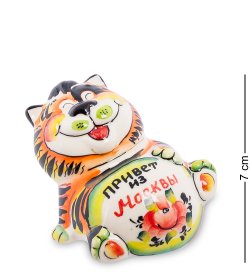 Фигурка Кот Дурилка Цветная гжель