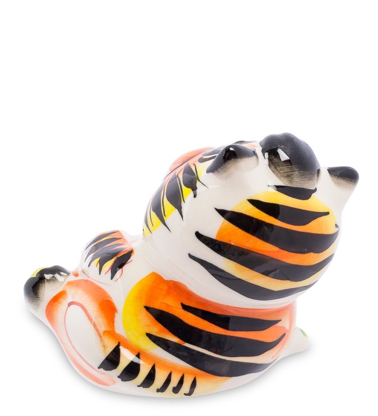 Фигурка Кот Дурилка Цветная гжель ГЛ-352, фотография со спины