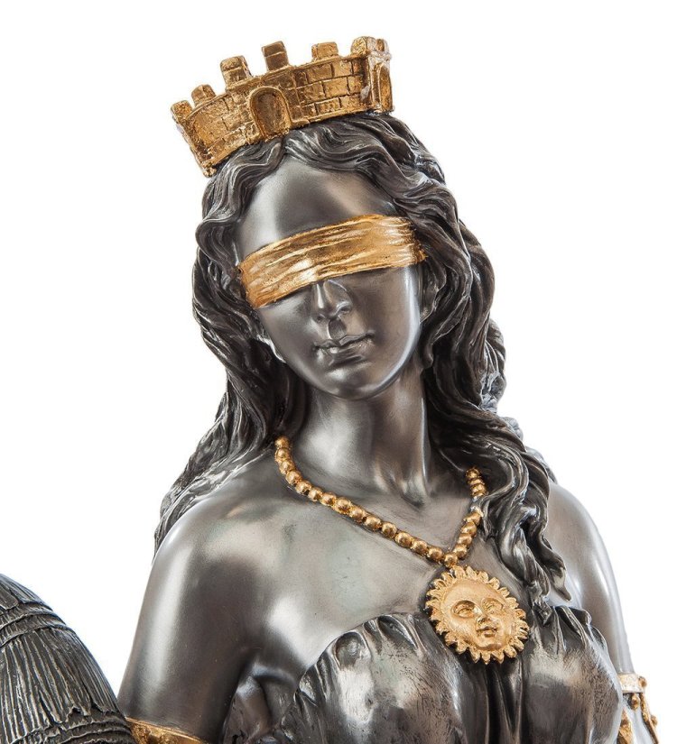 Статуэтка Фортуна с рогом изобилия с деньгами Veronese WS-654, фотография крупным планом