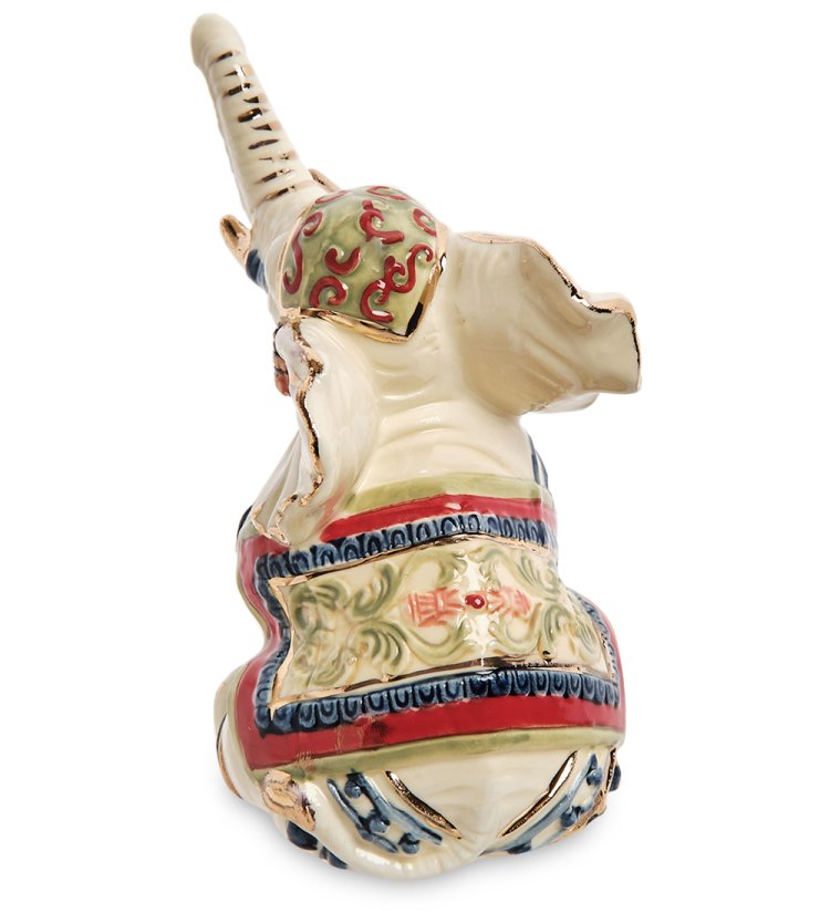 Фигурка из фарфора Индийский Слон с поднятым хоботом Pavone JP-11/44, оборотная сторона