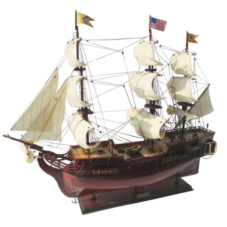 Модель парусного корабля Bon Homme Richard, США, 94 см