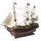 Модель парусного корабля Bon Homme Richard, США, 94 см