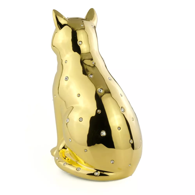 Статуэтка золотая кошка коллекция Giardino Migliore De Luxe 30135, оборотная сторона