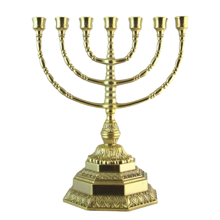 Семисвечник Менора из латуни золотой Alberti Livio AL-82-306