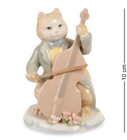 Статуэтка из фарфора Кот с виолончелью
