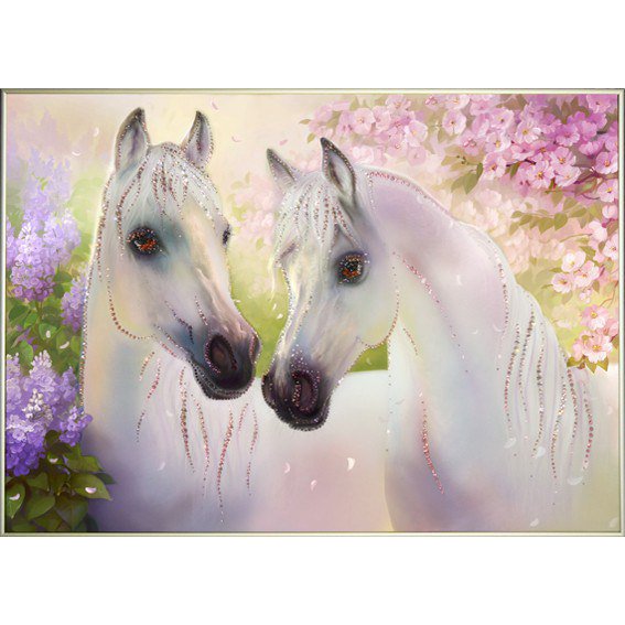 Картина Сила любви c кристаллами Swarovski