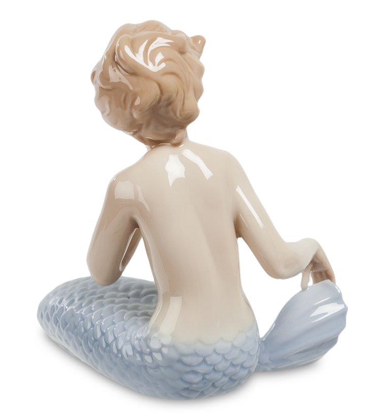 Статуэтка из фарфора Мальчик Русалка Pavone JP-17/ 2, фотография со спины