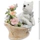 Музыкальная статуэтка Собачка в корзинке с цветами Pavone CMS-15/80