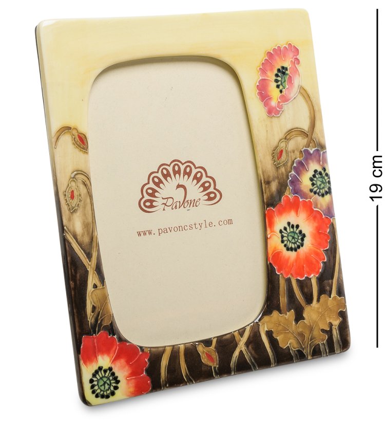 Фоторамка из фарфора Маки на лугу Pavone JP-94/11