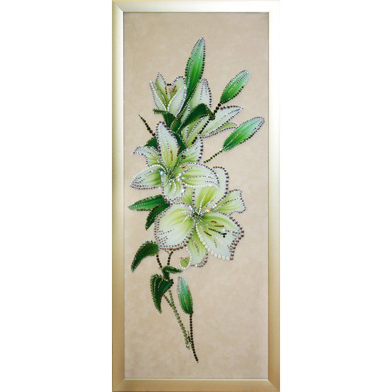 Картина Лилии c кристаллами Swarovski