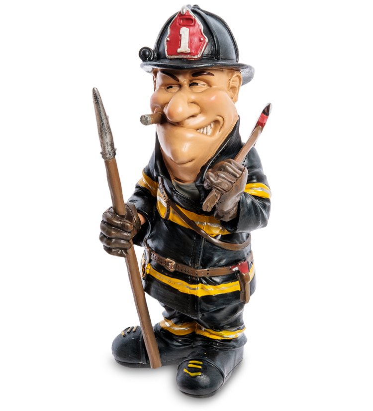 Статуэтка Пожарный в Спецодежде The Comical World of Stratford RV-649, вид профиль