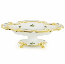 Овальное Блюдо на ножке коллекция Ландыши