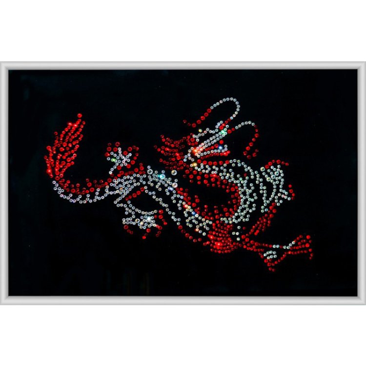 Картина Дракон Большой 2 c кристаллами Swarovski