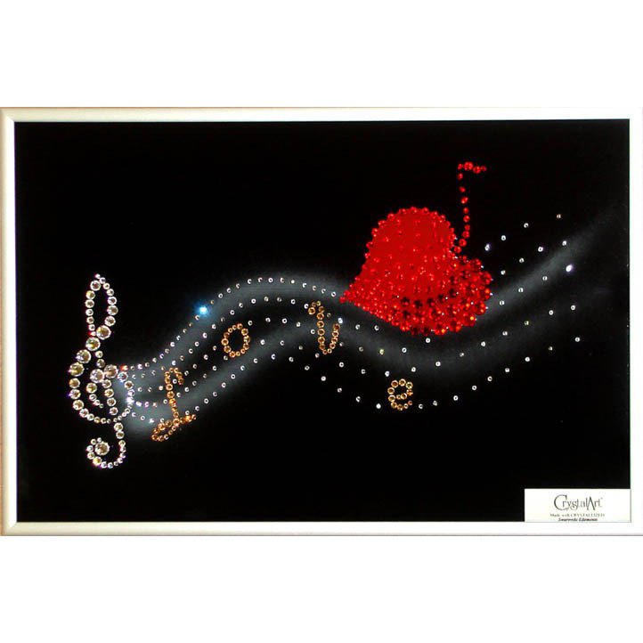 Картина Музыка любви c кристаллами Swarovski