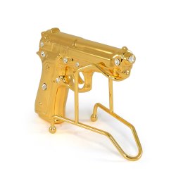 Статуэтка Золотой Пистолет со Swarovski коллекция Pistolleto